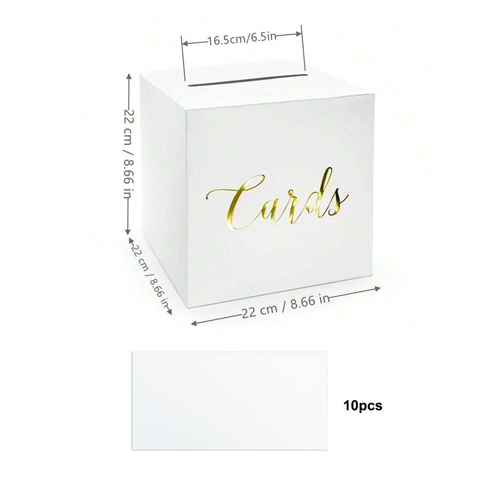 Wedding Card Box - صناديق مغلفات بيضاء وسوداء لبطاقات الزفاف،